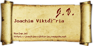 Joachim Viktória névjegykártya